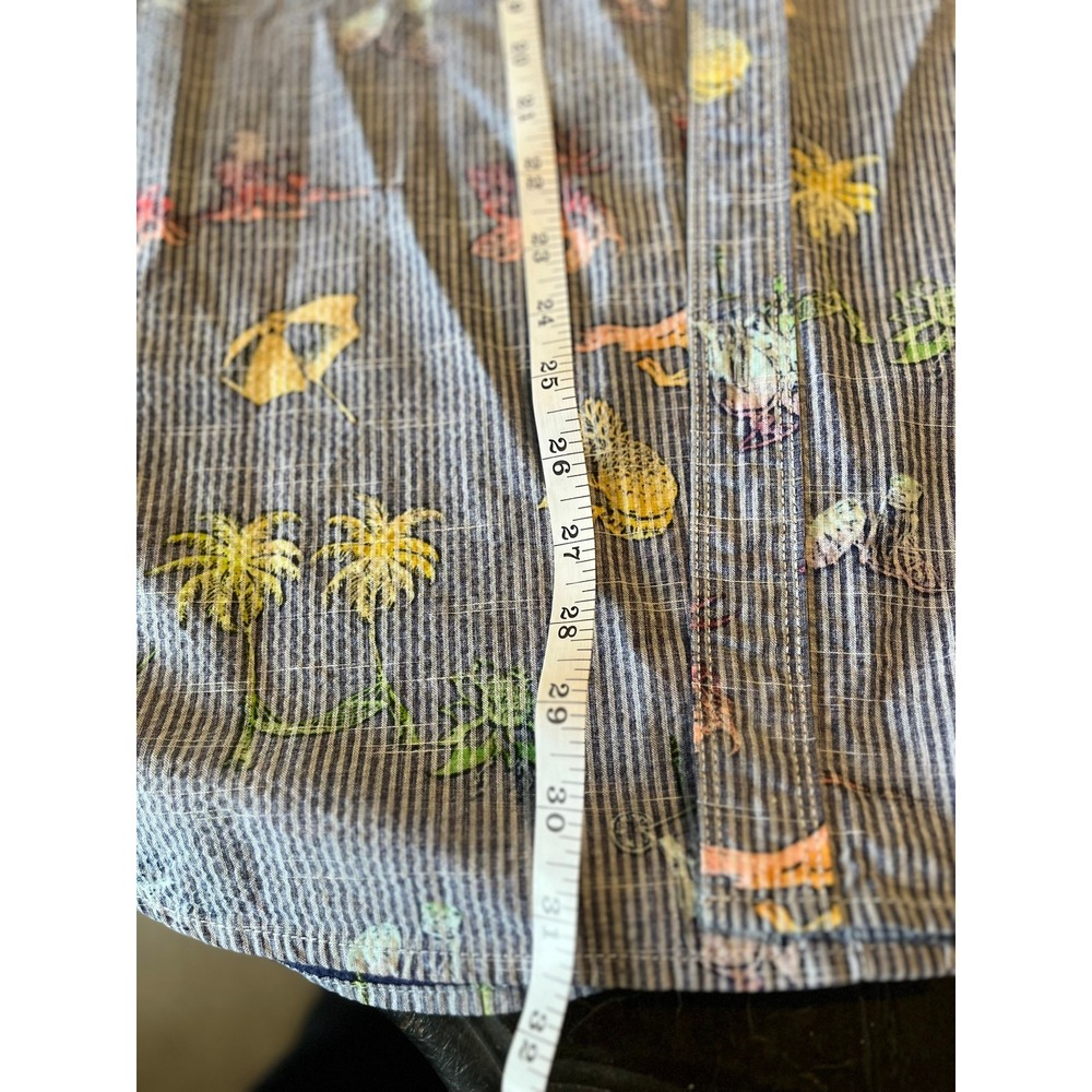 Tommy Bahama‎ Mens Short Sleeve Button Down Shirt Beach Print  Casual - Picture 13 of 13